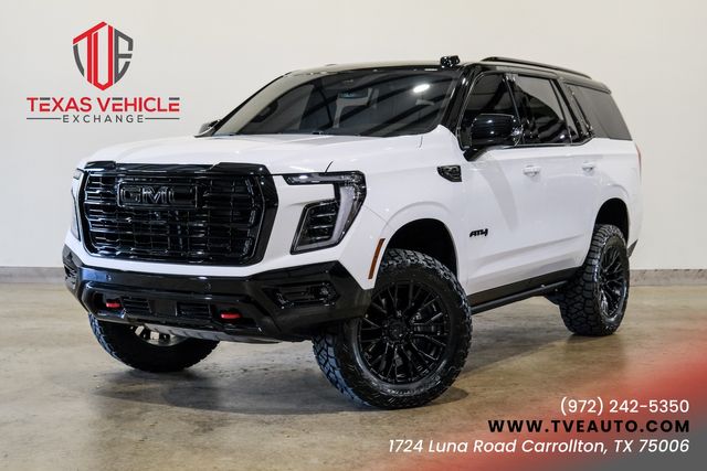 2025 GMC Yukon AT4 4X4,LIFTED,ROOF,360 CAM,HTD/COOL LTH,20'S,8K | Carrollton, TX | Texas Vehicle Exchange