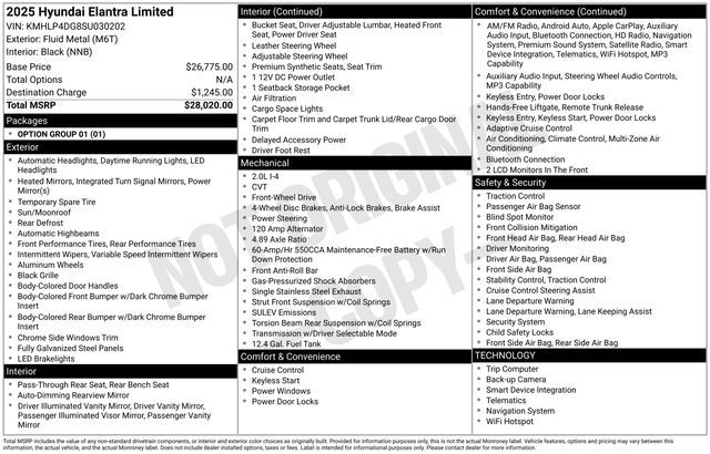 2025 Hyundai ELANTRA Limited