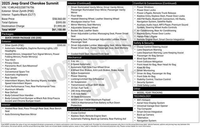 2025 Jeep Grand Cherokee Summit