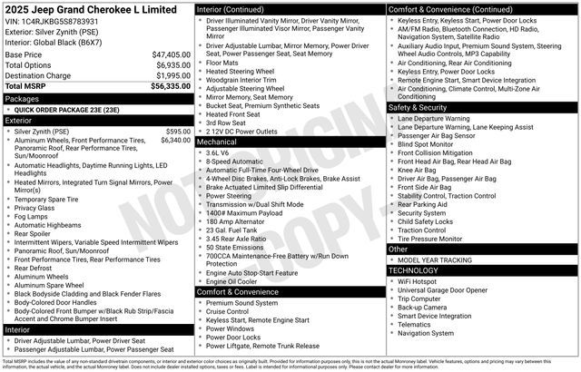 2025 Jeep Grand Cherokee L Limited