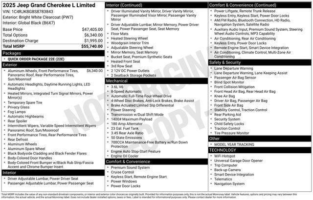 2025 Jeep Grand Cherokee L Limited