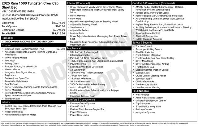 2025 Ram 1500 Tungsten
