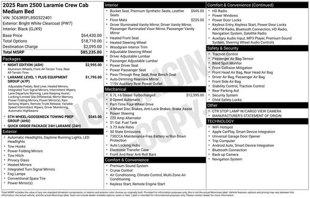 2025 Ram 2500 Laramie