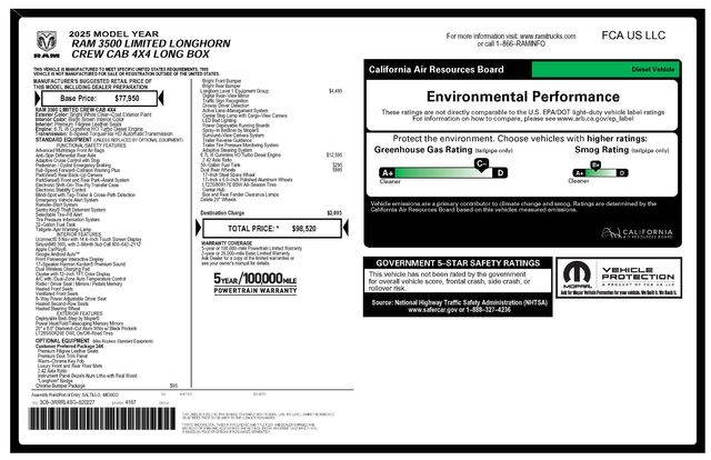 2025 Ram 3500 Limited Longhorn HO CUMMINS Aisin LIFTED 35" NITTO | Dallas, TX | East Dallas Diesel 2025 Ram 3500 Limited Longhorn HO CUMMINS Aisin LIFTED 35" NITTO | Dallas, TX | East Dallas Diesel