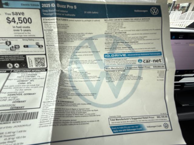2025 Volkswagen ID. Buzz ID BUZZ LOADED CARFAX CERT 1 OWNER BLACK PEARL | Plant City, FL | psv5 DEMO - Bayshore Automotive 2025 Volkswagen ID. Buzz ID BUZZ LOADED CARFAX CERT 1 OWNER BLACK PEARL | Plant City, FL | psv5 DEMO - Bayshore Automotive