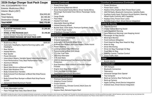 2026 Dodge Charger R/T Scat Pack