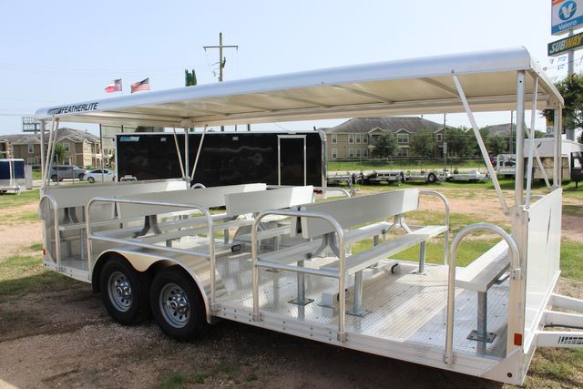 2026 Featherlite 3115 TRAM 28 Passenger 7 Aluminum Benches with Roof | CONROE, TX | SportChassis/ Featherlite Trailers of Texas
