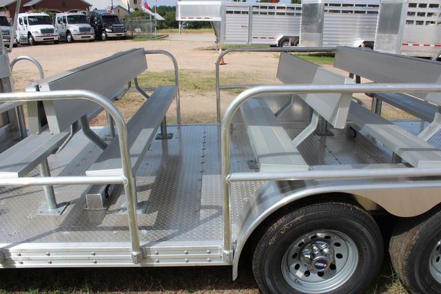 2026 Featherlite 3115 TRAM 28 Passenger 7 Aluminum Benches with Roof | CONROE, TX | SportChassis/ Featherlite Trailers of Texas