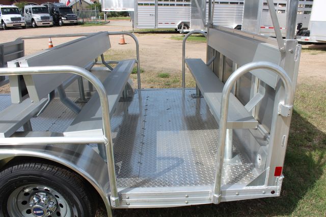 2026 Featherlite 3115 TRAM 28 Passenger 7 Aluminum Benches with Roof | CONROE, TX | SportChassis/ Featherlite Trailers of Texas