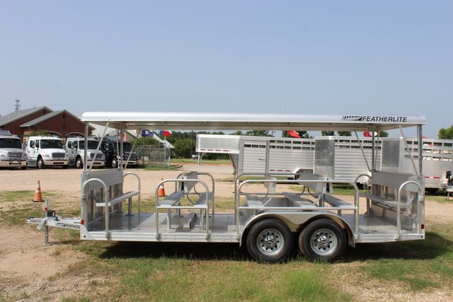 2026 Featherlite 3115 TRAM 28 Passenger 7 Aluminum Benches with Roof | CONROE, TX | SportChassis/ Featherlite Trailers of Texas