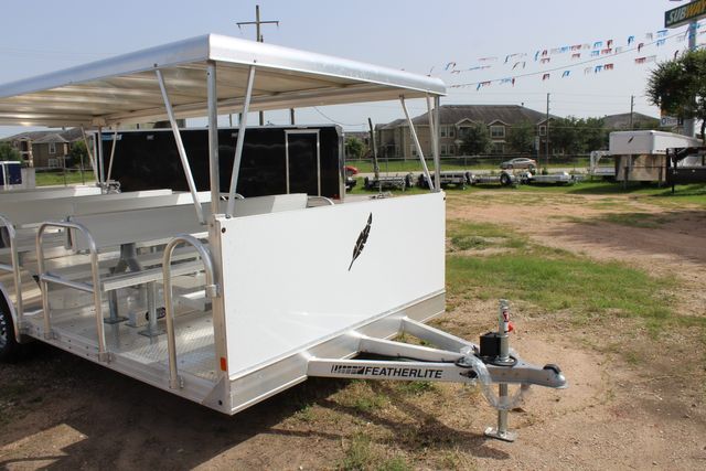2026 Featherlite 3115 TRAM 28 Passenger 7 Aluminum Benches with Roof | CONROE, TX | SportChassis/ Featherlite Trailers of Texas