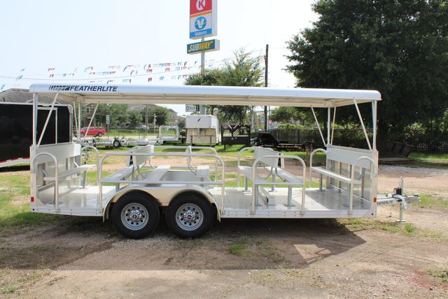 2026 Featherlite 3115 TRAM 28 Passenger 7 Aluminum Benches with Roof | CONROE, TX | SportChassis/ Featherlite Trailers of Texas