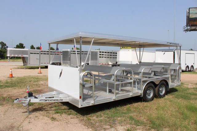 2026 Featherlite 3115 TRAM 28 Passenger 7 Aluminum Benches with Roof | CONROE, TX | SportChassis/ Featherlite Trailers of Texas