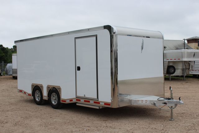 2026 Featherlite 4410 Enclosed Car Trailer 20' Enclosed Car Hauler Prem Escape Door Cabinets | CONROE, TX | SportChassis/ Featherlite Trailers of Texas