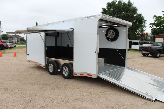 2026 Featherlite 4410 Enclosed Car Trailer 20' Enclosed Car Hauler Prem Escape Door Cabinets | CONROE, TX | SportChassis/ Featherlite Trailers of Texas