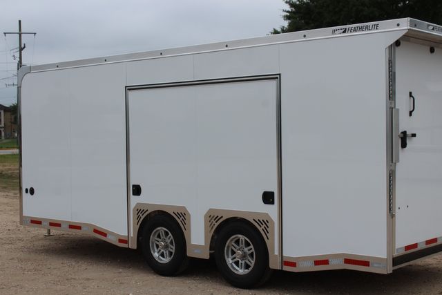 2026 Featherlite 4410 Enclosed Car Trailer 20' Enclosed Car Hauler Prem Escape Door Cabinets | CONROE, TX | SportChassis/ Featherlite Trailers of Texas