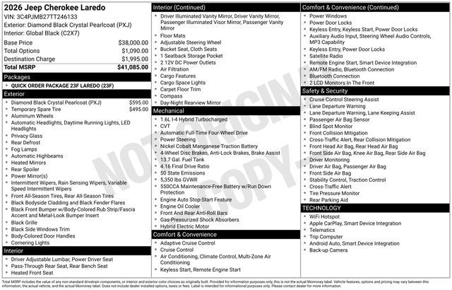 2026 Jeep Cherokee Laredo