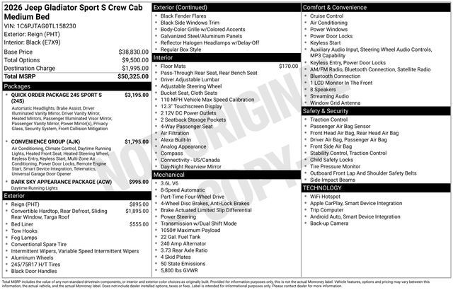 2026 Jeep Gladiator Sport S