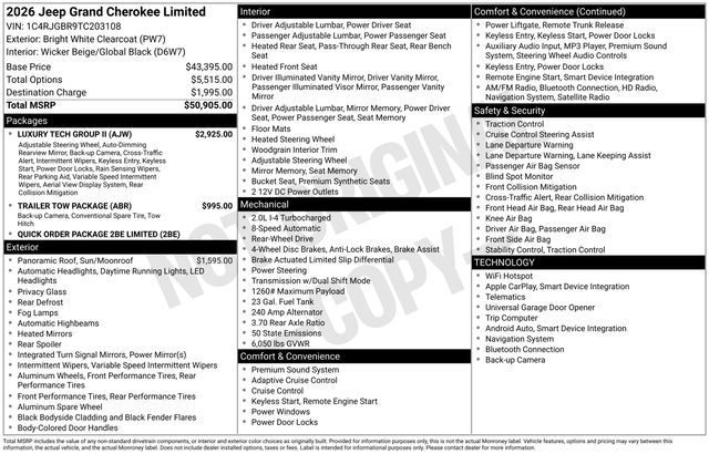 2026 Jeep Grand Cherokee Limited