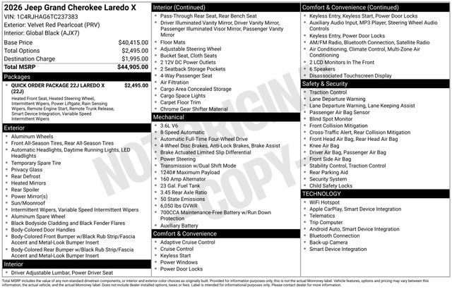 2026 Jeep Grand Cherokee Laredo