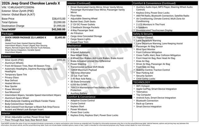 2026 Jeep Grand Cherokee Laredo