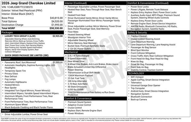 2026 Jeep Grand Cherokee Limited