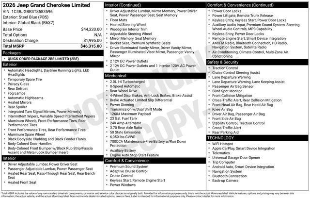 2026 Jeep Grand Cherokee Limited