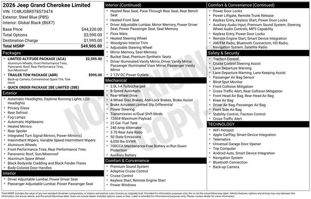 2026 Jeep Grand Cherokee Limited