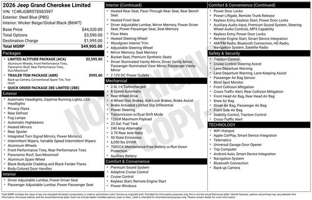 2026 Jeep Grand Cherokee Limited