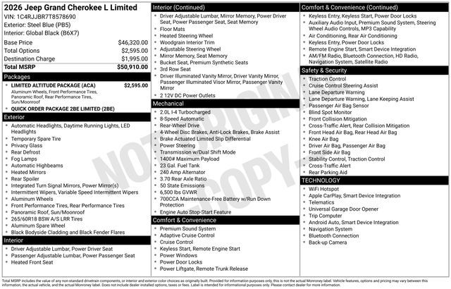 2026 Jeep Grand Cherokee L Limited