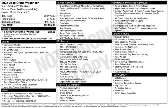 2026 Jeep Grand Wagoneer Base