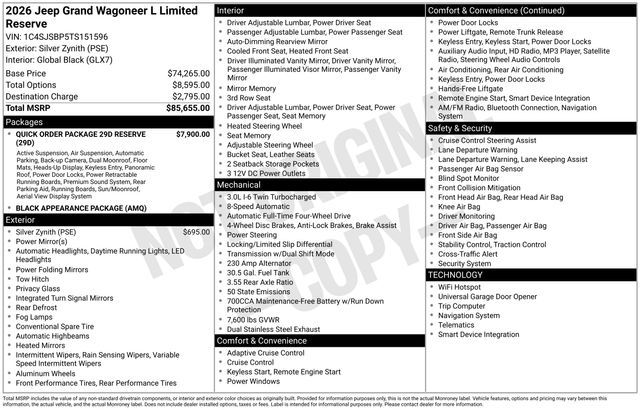 2026 Jeep Grand Wagoneer L