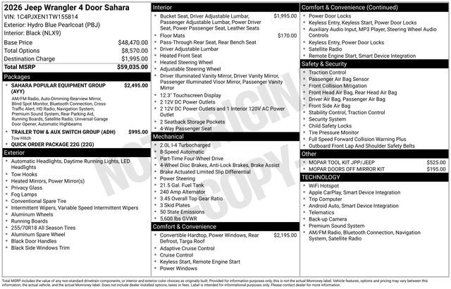 2026 Jeep Wrangler Sahara
