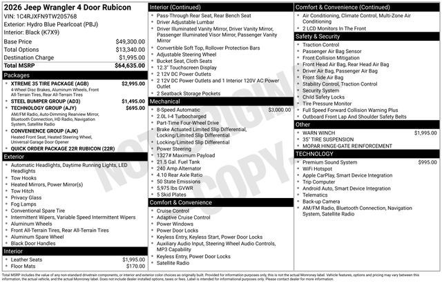 2026 Jeep Wrangler Rubicon