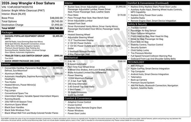 2026 Jeep Wrangler Sahara
