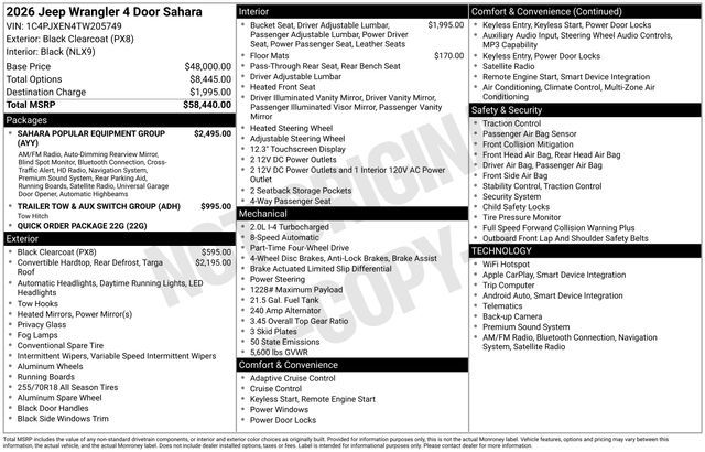 2026 Jeep Wrangler Sahara