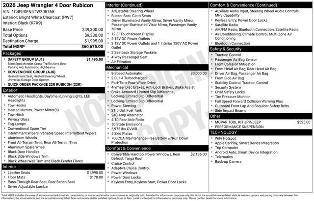 2026 Jeep Wrangler Rubicon