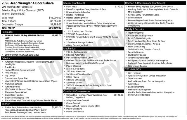 2026 Jeep Wrangler Sahara