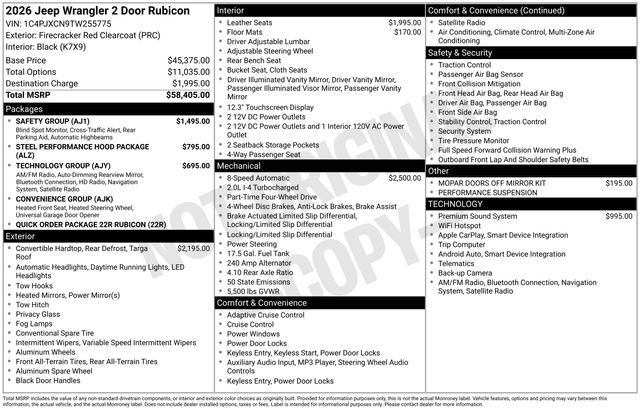 2026 Jeep Wrangler Rubicon