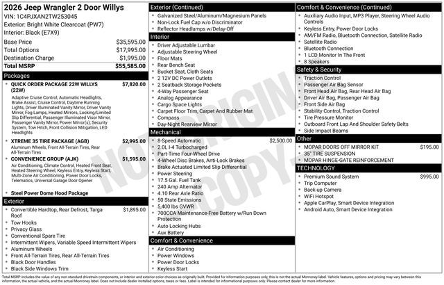 2026 Jeep Wrangler Willys