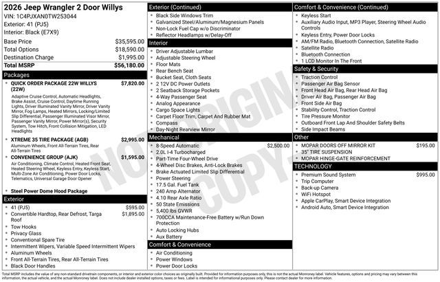 2026 Jeep Wrangler Willys