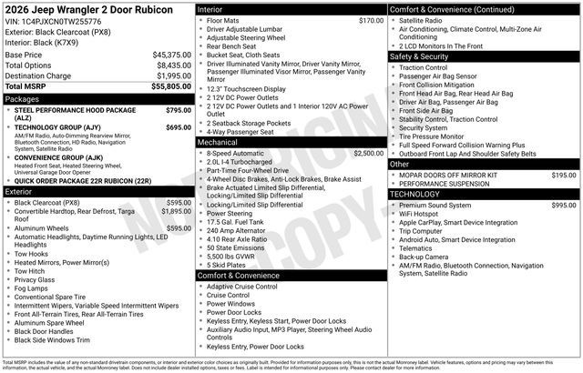 2026 Jeep Wrangler Rubicon