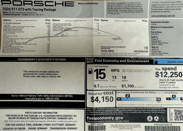 2026 Porsche 911 GT3 Touring 2026 Porsche 911 GT3 Touring