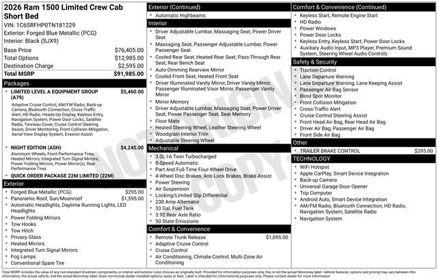 2026 Ram 1500 Limited