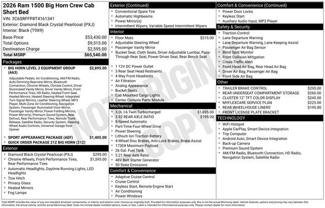 2026 Ram 1500 Big Horn/Lone Star