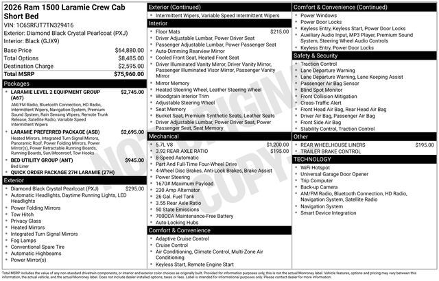 2026 Ram 1500 Laramie