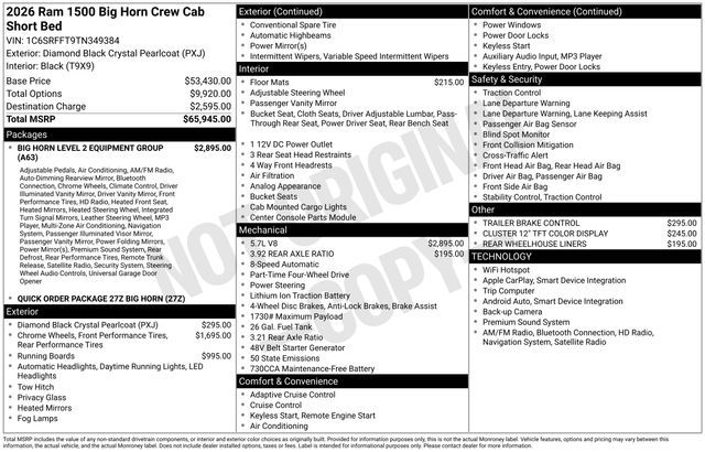 2026 Ram 1500 Big Horn/Lone Star