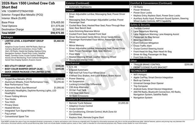 2026 Ram 1500 Limited