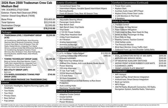 2026 Ram 2500 Tradesman