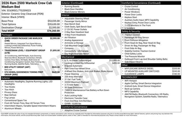2026 Ram 2500 Tradesman